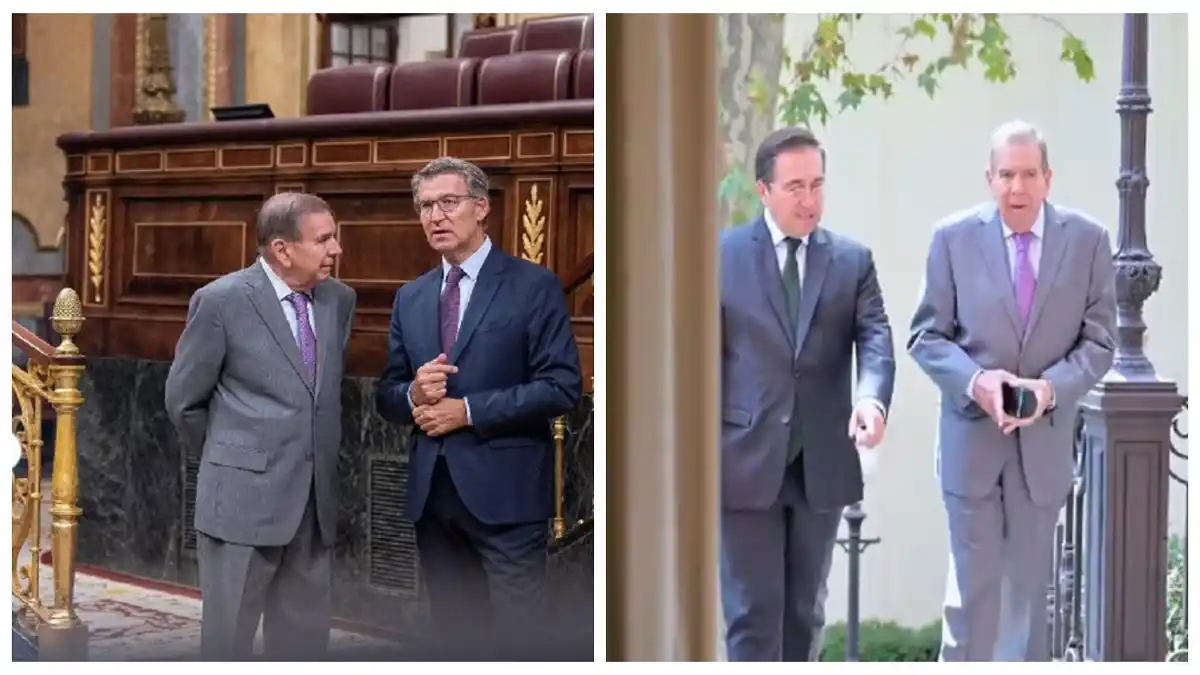Edmundo González continúa ronda de encuentros en España: fue recibido por el canciller Albares y por Alberto Núñez Feijóo