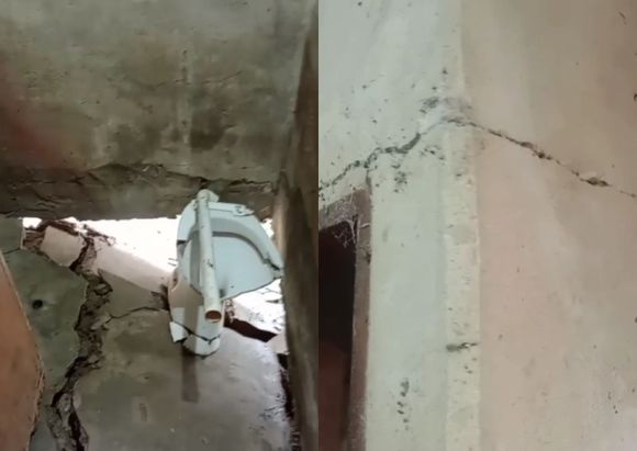 Peligro de derrumbe: una familia de Las Canaletas pide ayuda para arreglar su casa