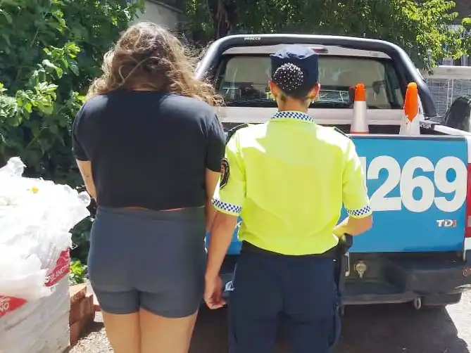 Secuestro de estupefacientes, captura de una mujer y recuperación de un vehículo robado