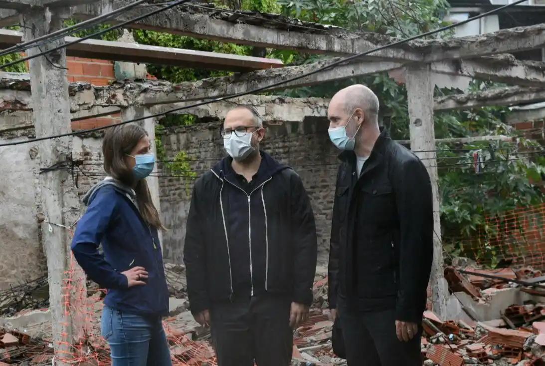 Rodríguez Larreta y Valenzuela recorrieron las obras de urbanización del barrio “Rodrigo Bueno”