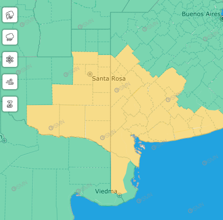 Alerta amarillo por tormentas