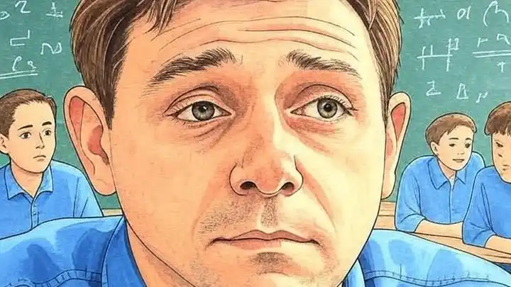 Agotado pero presente, un docente enfrenta el aula con más preguntas que respuestas. ¿Quién cuida al que enseña?