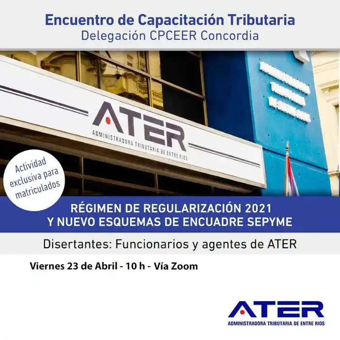 Capacitación en Régimen  de Regularización