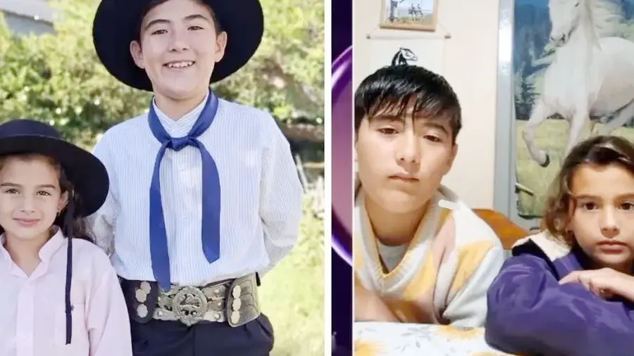 Dos hermanitos viajan diariamente 7 kilómetros a caballo para ir a la escuela