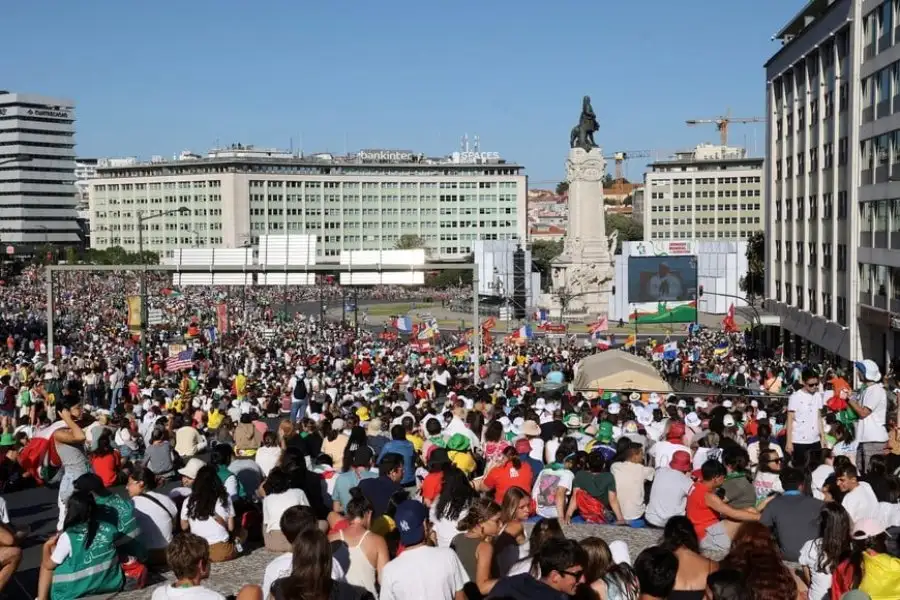 La palabra del papa Francisco este jueves. Crédito: Manuel de Almeida / Reuters