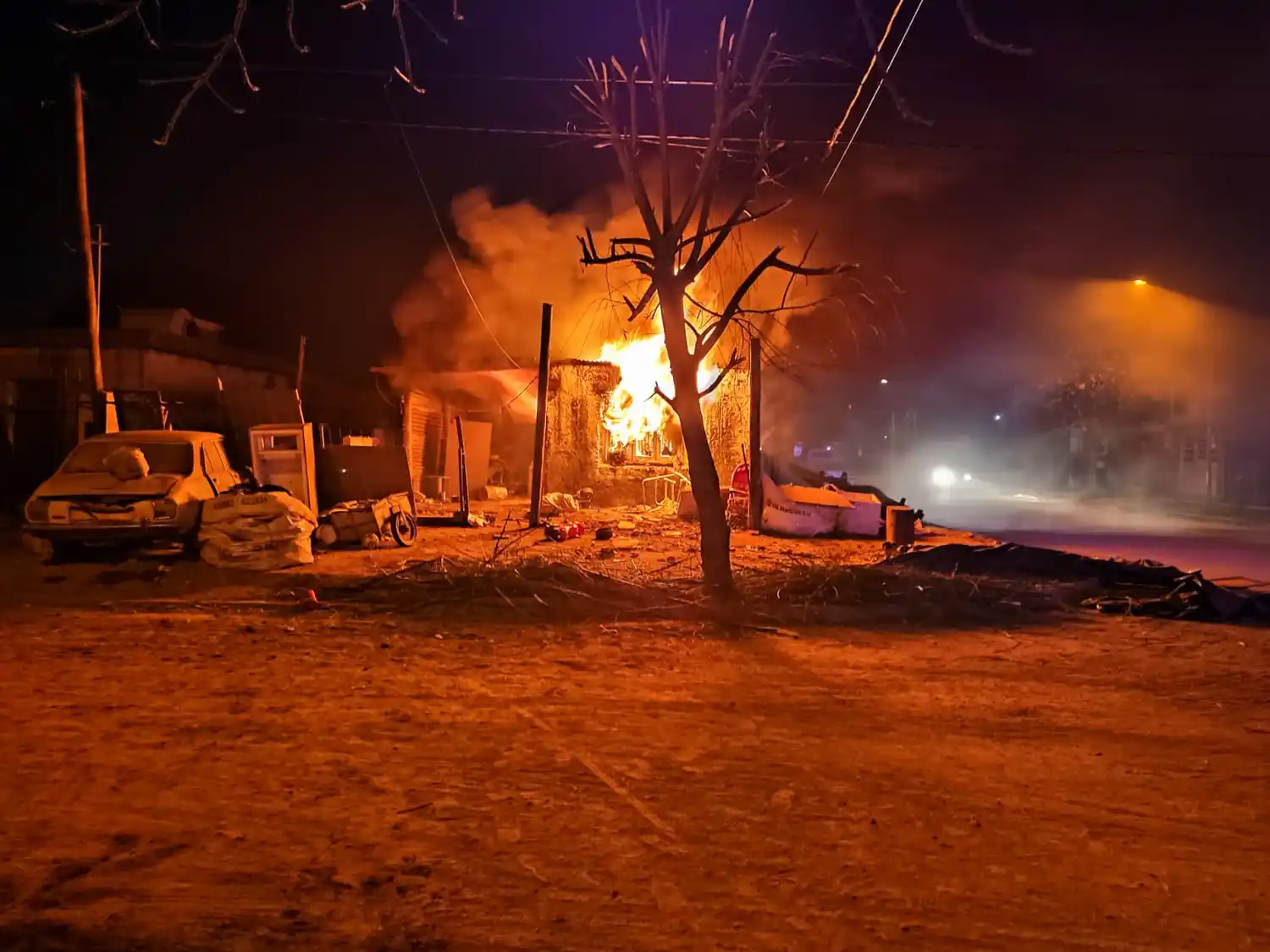 Incendio en barrio La Milka