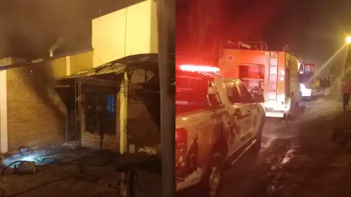 Explotó una garrafa y se incendió una casa: habían conectado una pantalla de calefacción