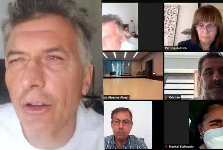 Mauricio Macri participó desde la cama de una reunión por Zoom de Juntos por el Cambio