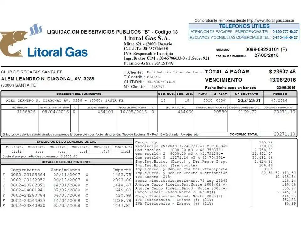Litoral Gas suspendió la facturación del último bimestre