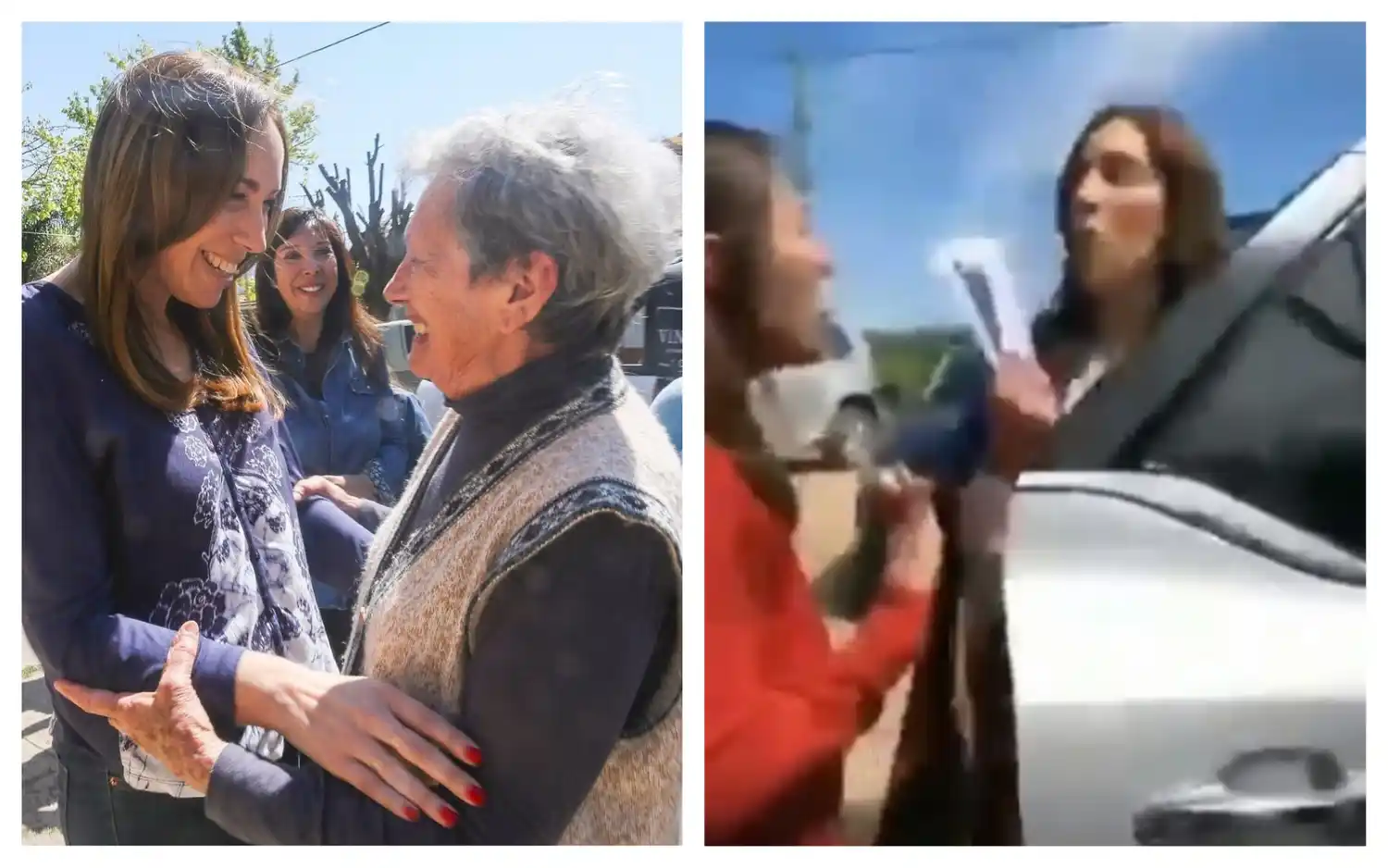 Vidal estuvo de timbreo "para escuchar a vecinos" pero antes dejó hablando sola a una maestra