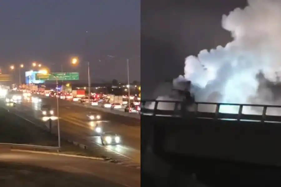 Incendio de un utilitario de la EPE.