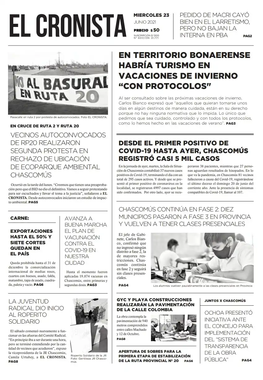 Tapa 23 de junio 2021