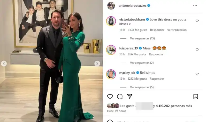 Este es el comentario que hizo Victoria Beckham en la publicación de Antonela Roccuzzo
