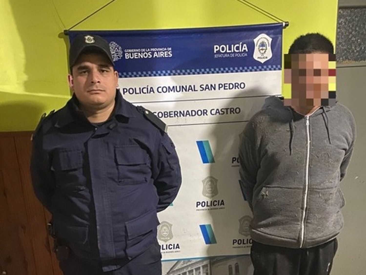 El sujeto quedó alojado en el destacamento de la localidad.
