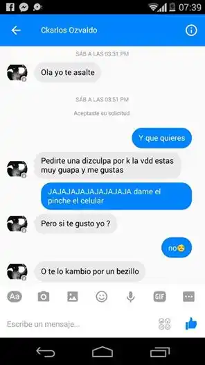 Luego de golpearla y robarle el celular, el ladrón le mandó un mensaje   