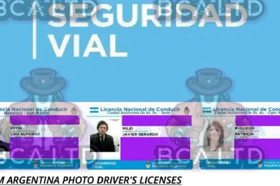 Un hacker puso a la venta una serie de archivos con millones de licencias de conducir, entre ellas las de Javier Milei y otros funcionarios