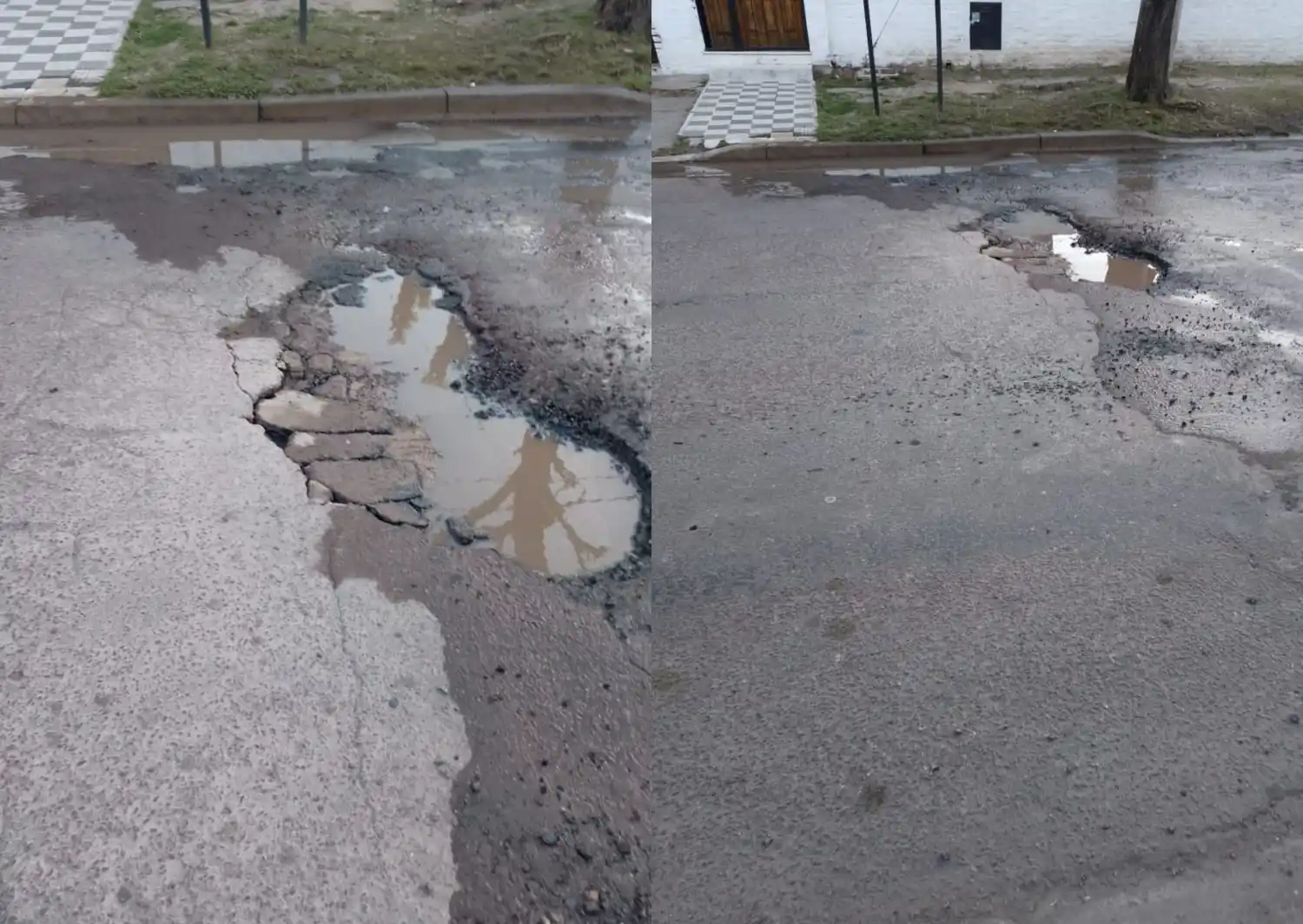 Así está la calle Alvear al 560