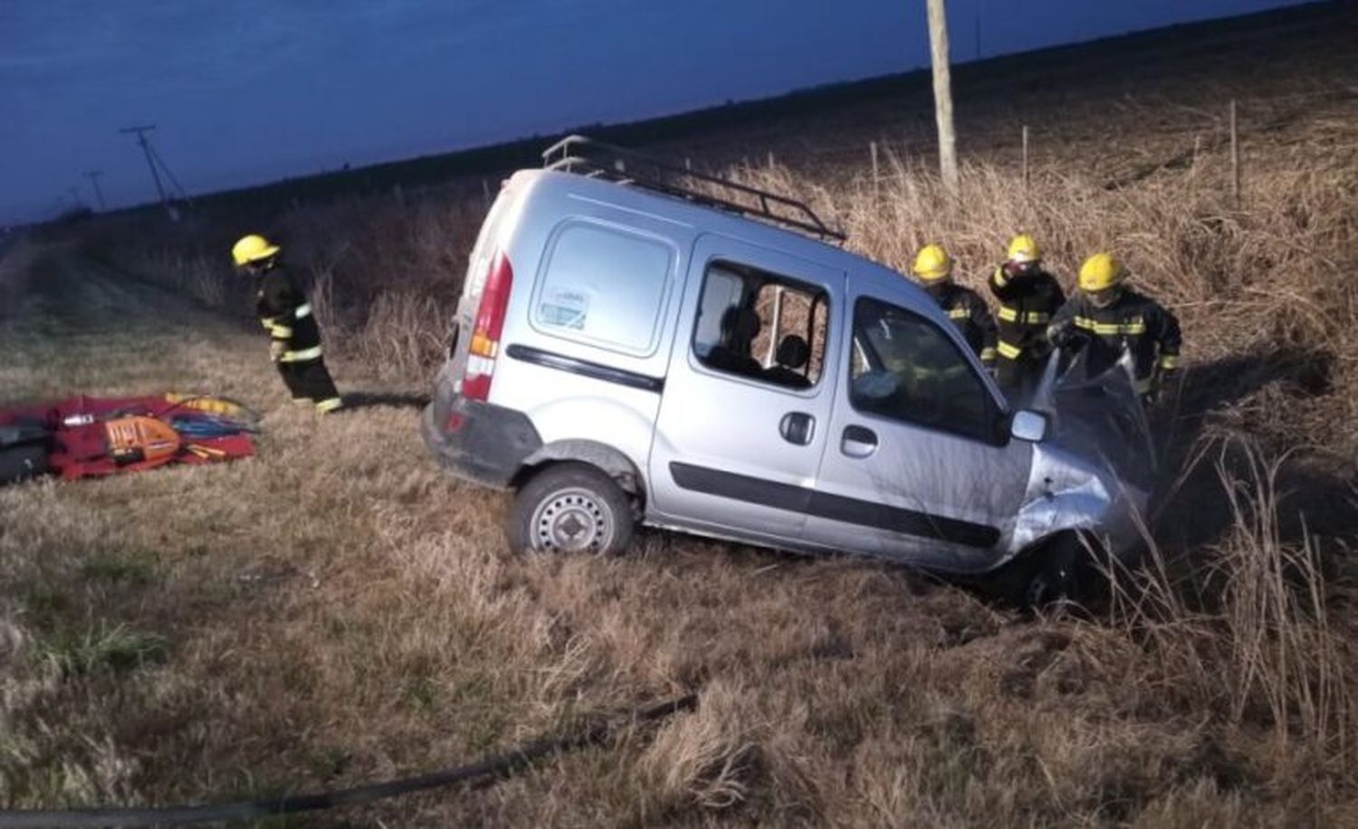 El accidente ocurrió sobre la ruta19.