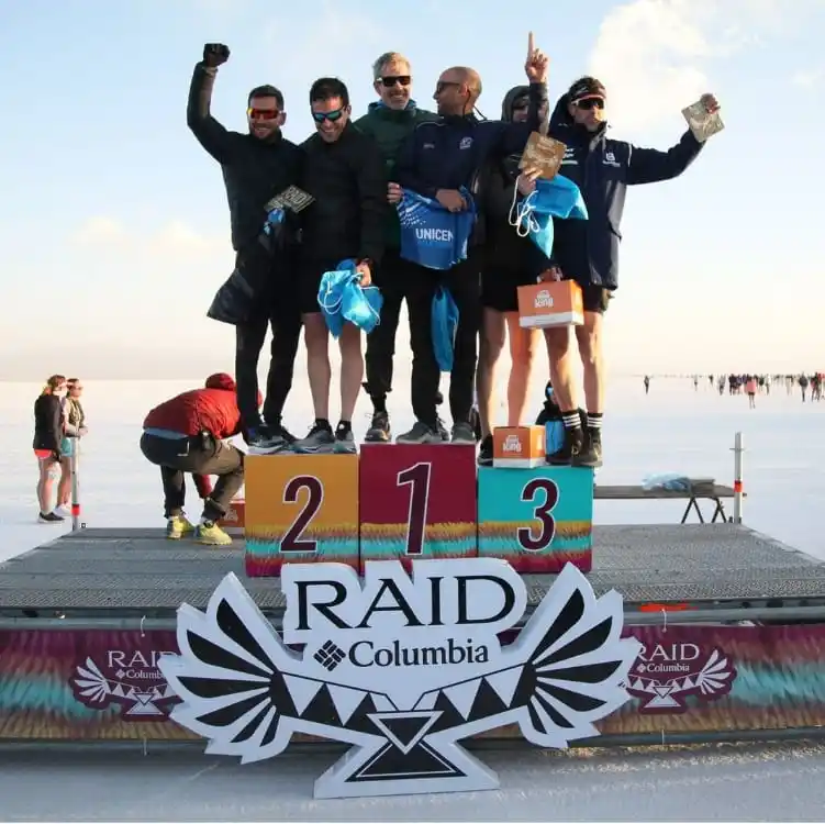 Schang y Falco, en lo más alto del podio.