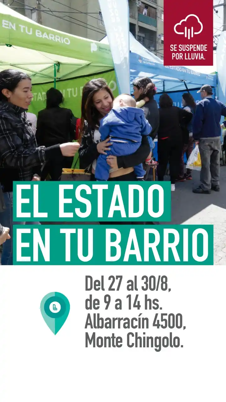 El programa "El Estado en tu Barrio" estará durante toda la semana en Monte Chingolo 