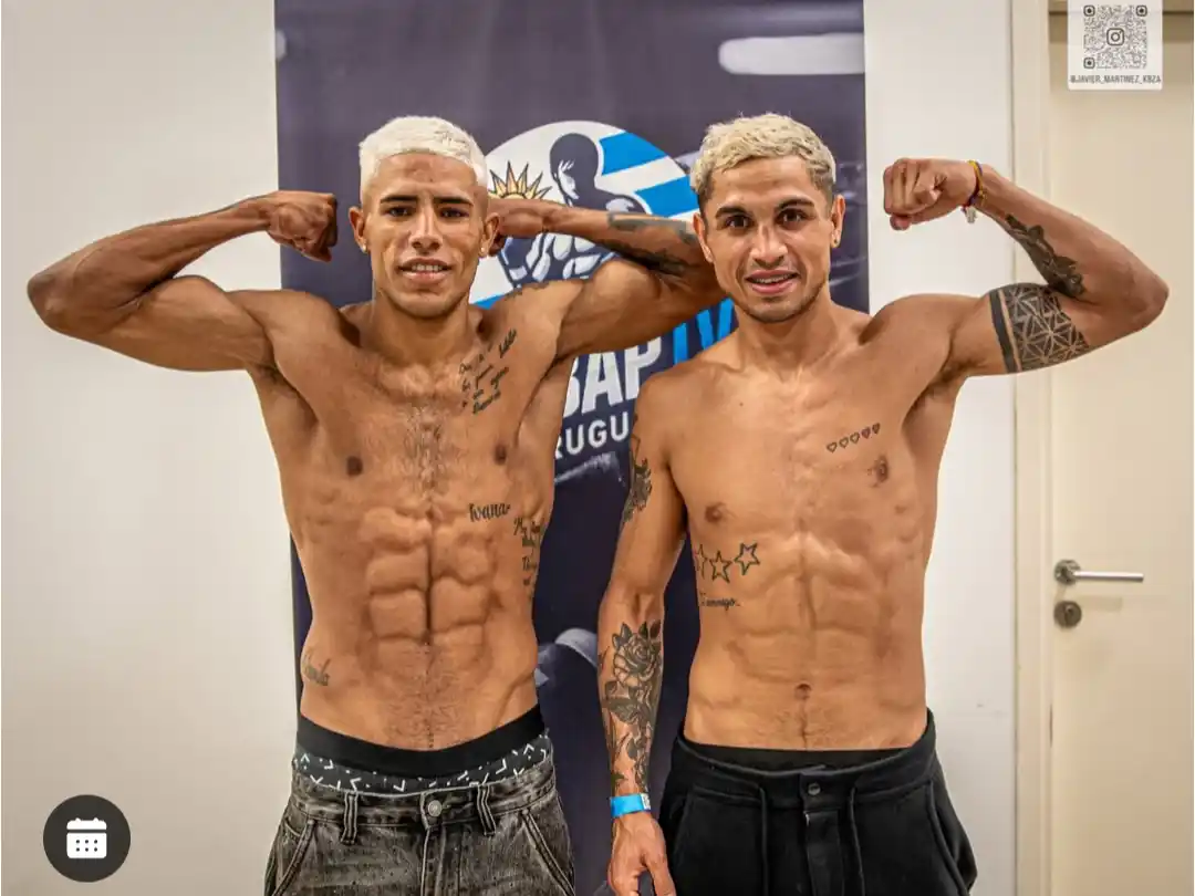 Laureano Ubiedo fue superado claramente por Javier Cardozo en la pelea de fondo disputada en Punta del Este. PH: agencia.