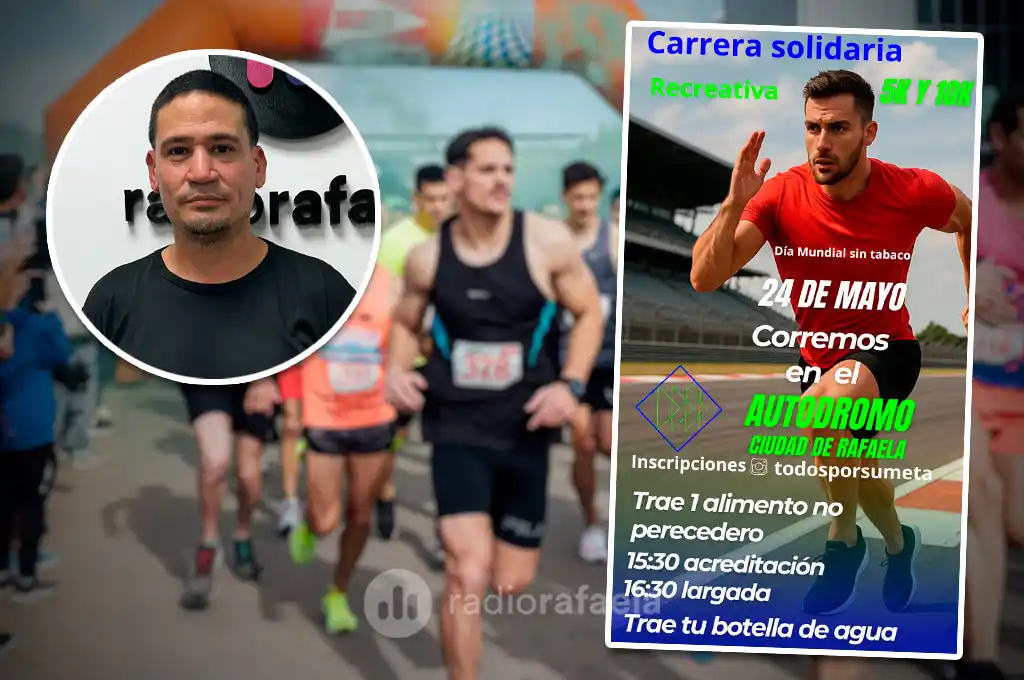 Carrera solidaria en Rafaela para celebrar el Día Mundial Sin Tabaco: cambiar malos hábitos por salud y vida activa