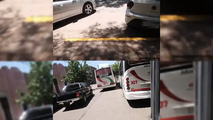 "Se estacionan en doble fila y ocupan el lugar de parada de los colectivos"