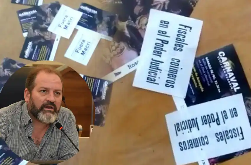 Aparecieron volantes en contra de Macri en un Centro Municipal de Distrito