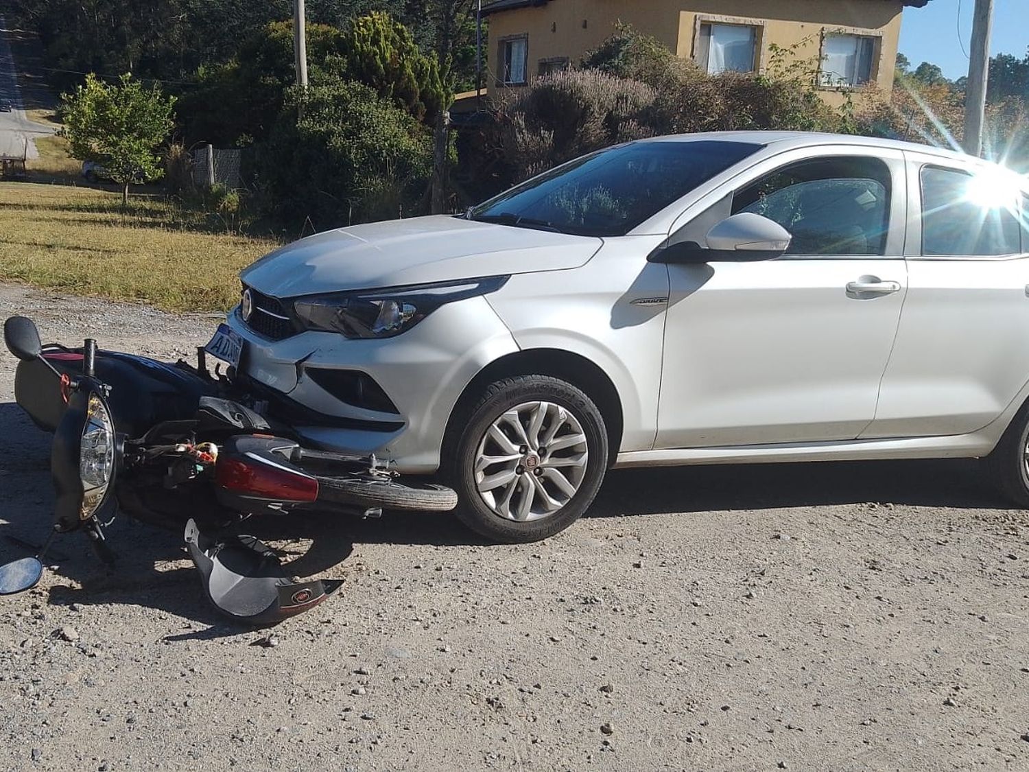 Una joven fue trasladada al Hospital tras un accidente de tránsito