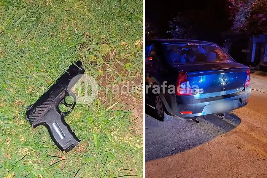 Persecución en la madrugada: cuatro sospechosos en auto intentaron escapar de la policía
