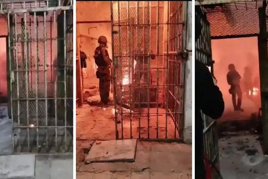 VIDEO | Cárcel de Coronda: se filtraron dos filmaciones de los agentes controlando los incidentes