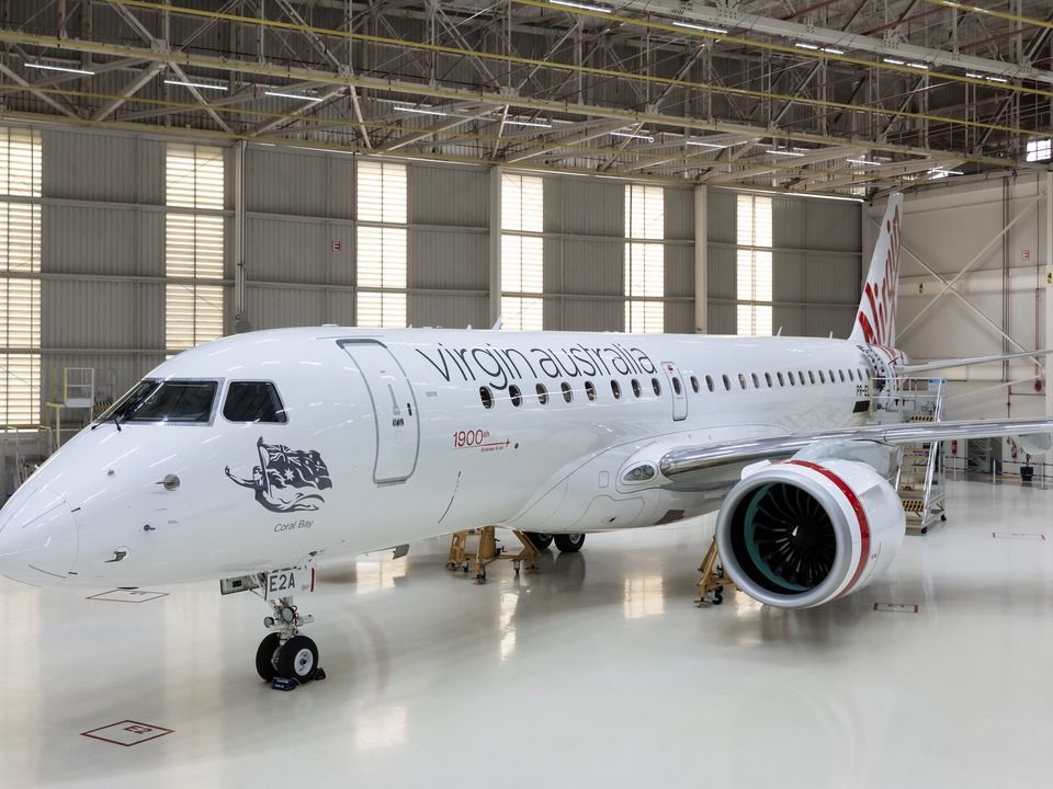Virgin Australia recibe su primer Embraer E190-E2 arrendado por Azorra