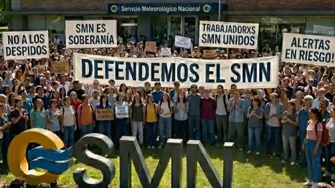 Trabajadores del Servicio Meteorológico Nacional realizarán una medida de fuerza.