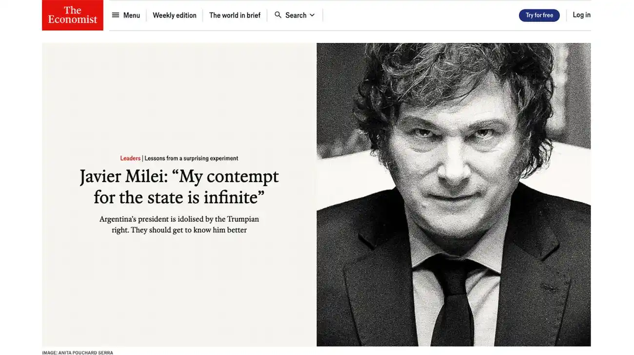 La nota de Milei en la publicación