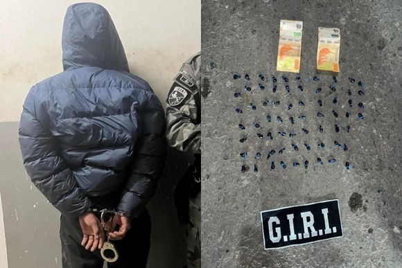 Trató de escapar de la policía y fue detenido con más de 50 dosis de cocaína en zona noroeste