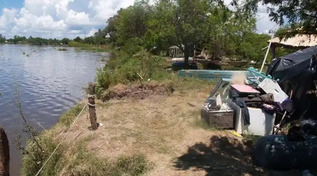 Cayó una parte de la costanera de San Javier