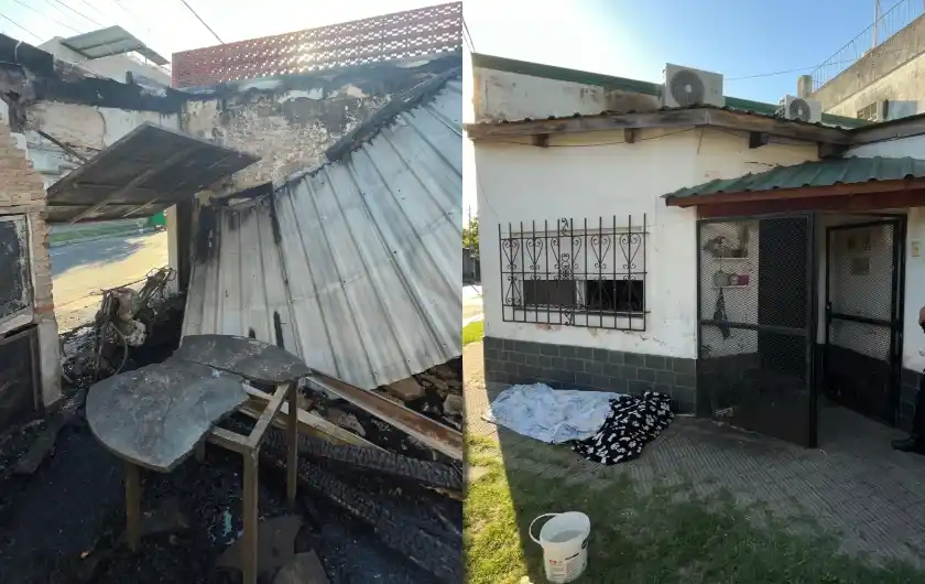 Incendio en una casa de barrio Azcuénaga.