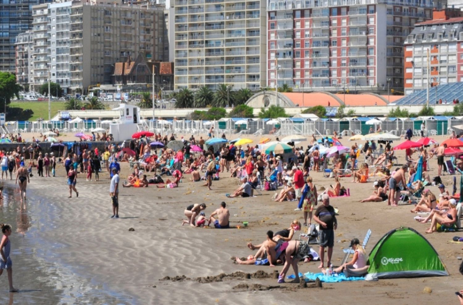 Los olas y el viento predominan este domingo en Mar del Plata