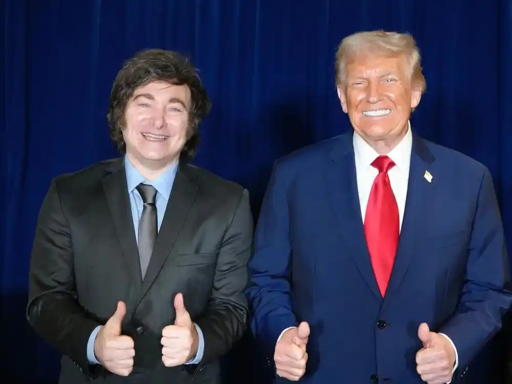 Los presidentes Javier Milei y Donald Trump.