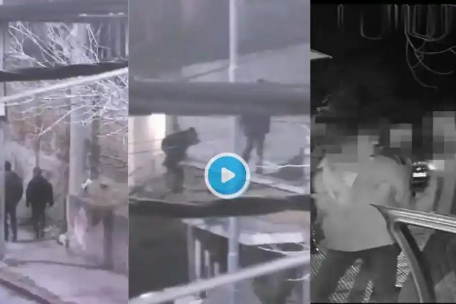 VIDEO | Intentaban entrar a una casa, los vieron por las cámaras y quedó registrado el momento en que los agarraron