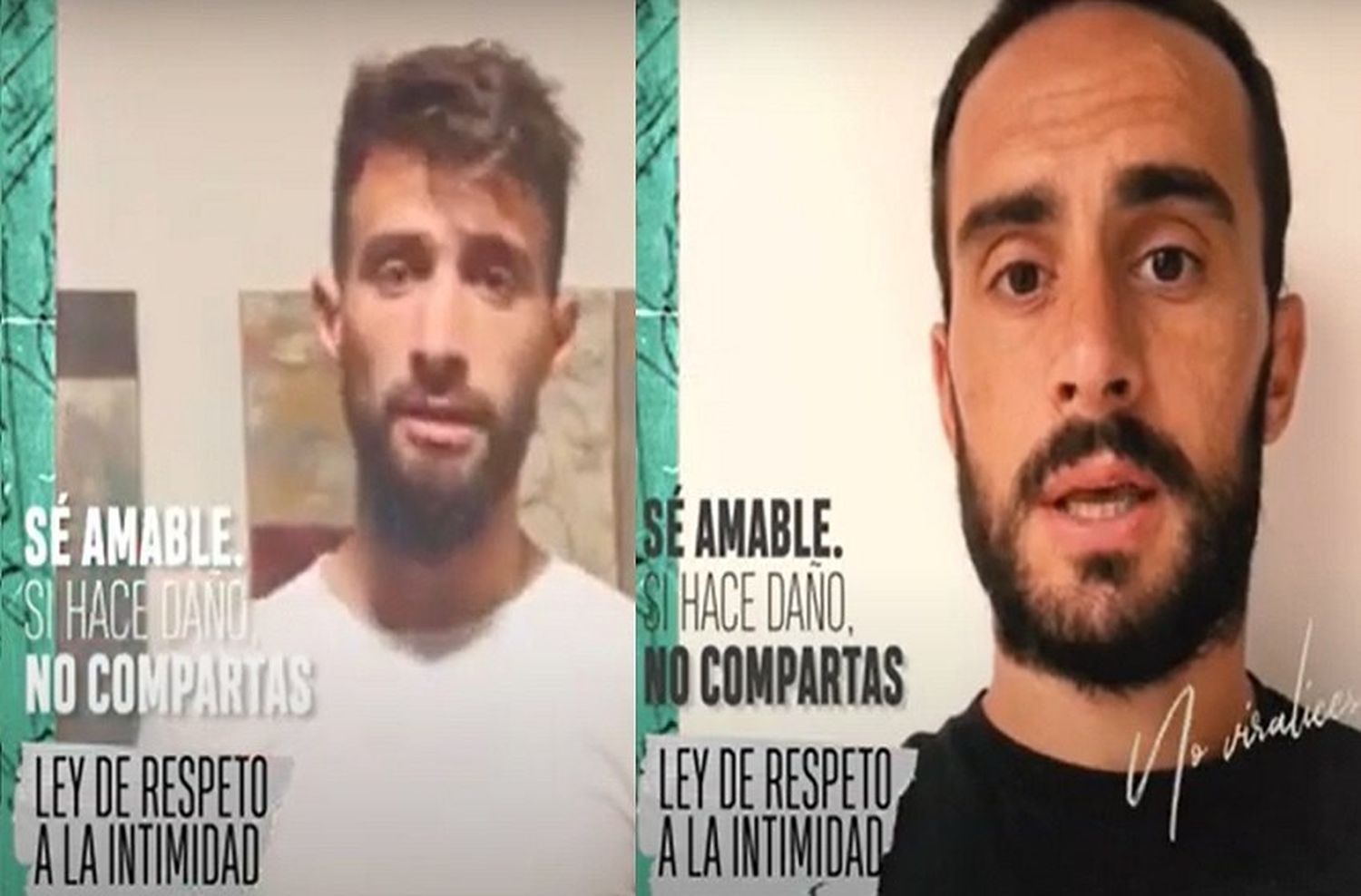 Jugadores de Central y Newells se unieron en una campaña para concientizar sobre la viralización de imágenes íntimas