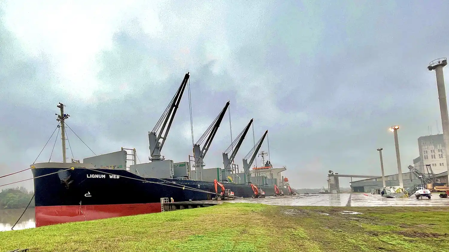 El puerto exporta madera, recibe combustible, y acopia granos en el Elevador Terminal