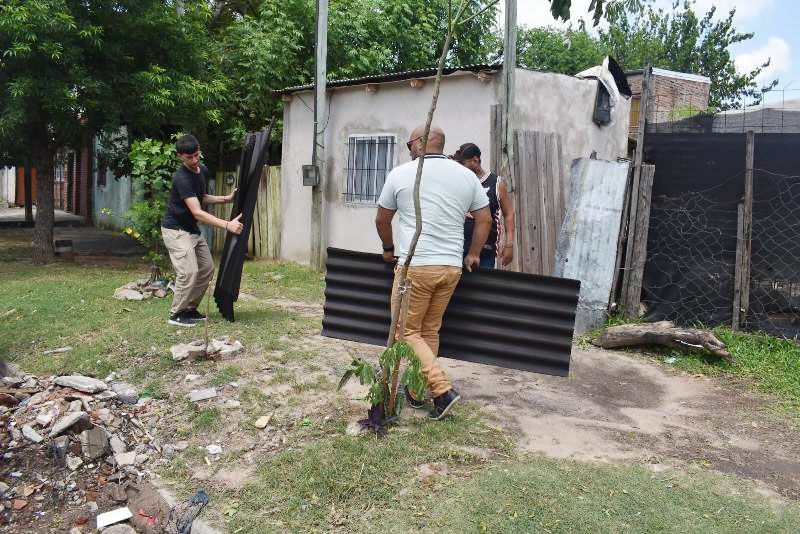 La municipalidad asistió a vecinos afectados por el temporal