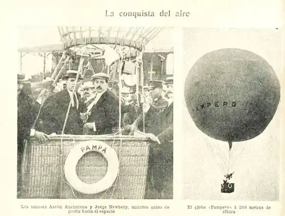 El millonario que cruzó el Río de la Plata en globo, aterrizó a puro pataleo y entró en la historia de la aviación