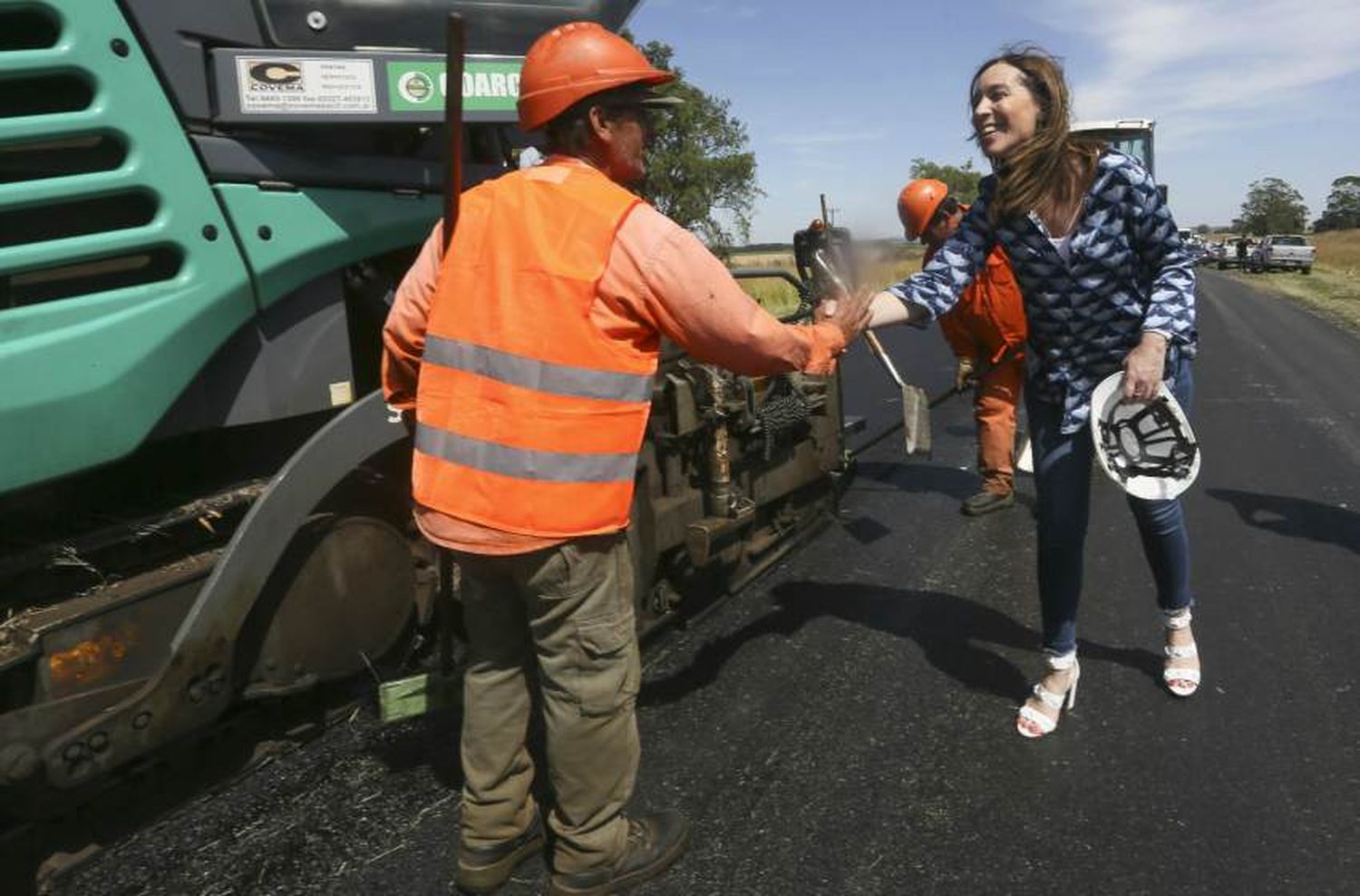 Vidal recorrió las obras de repavimentación de la ruta 29 en Balcarce