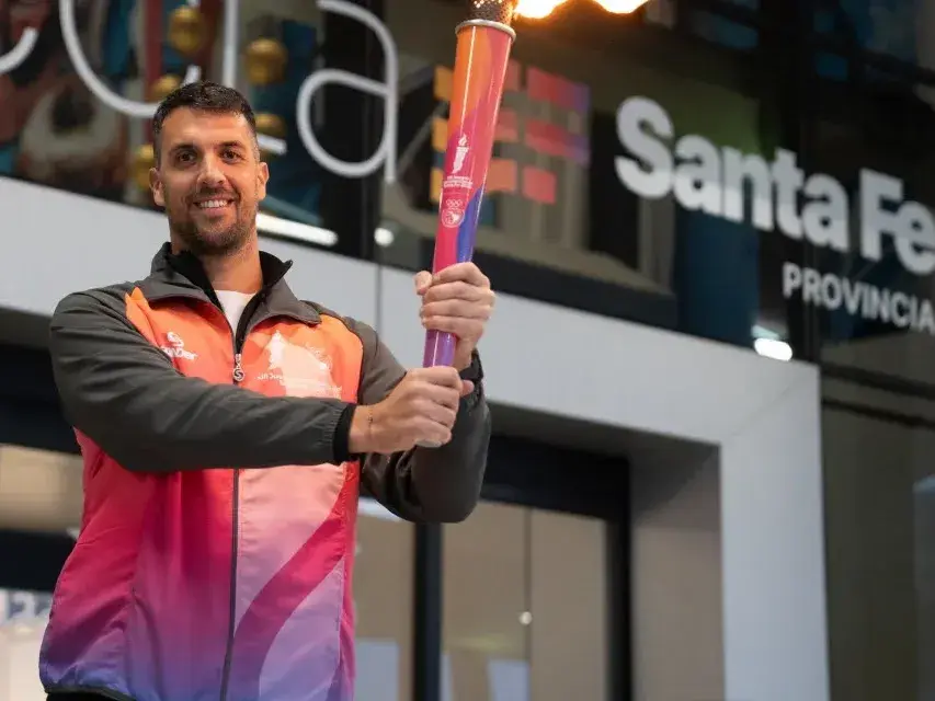 La Antorcha Suramericana ya está en Rosario y comienza su recorrido por varias localidades de la provincia. Foto: Prensa Juegos Suramericanos