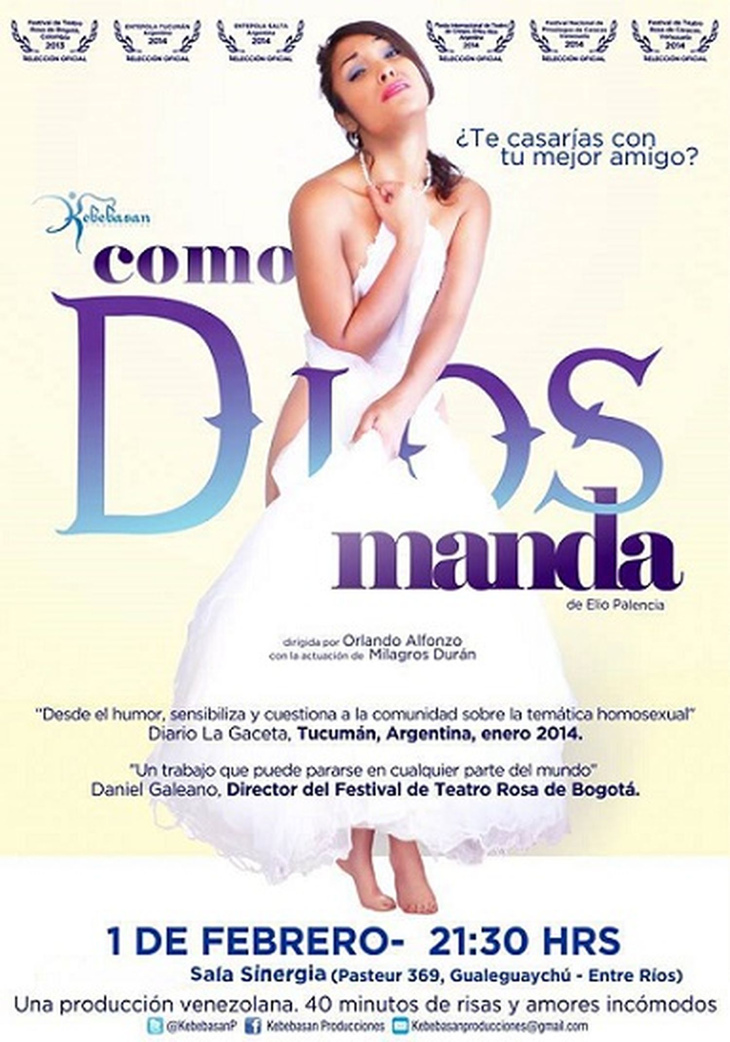 Sinergia Teatral presenta “Como Dios manda”