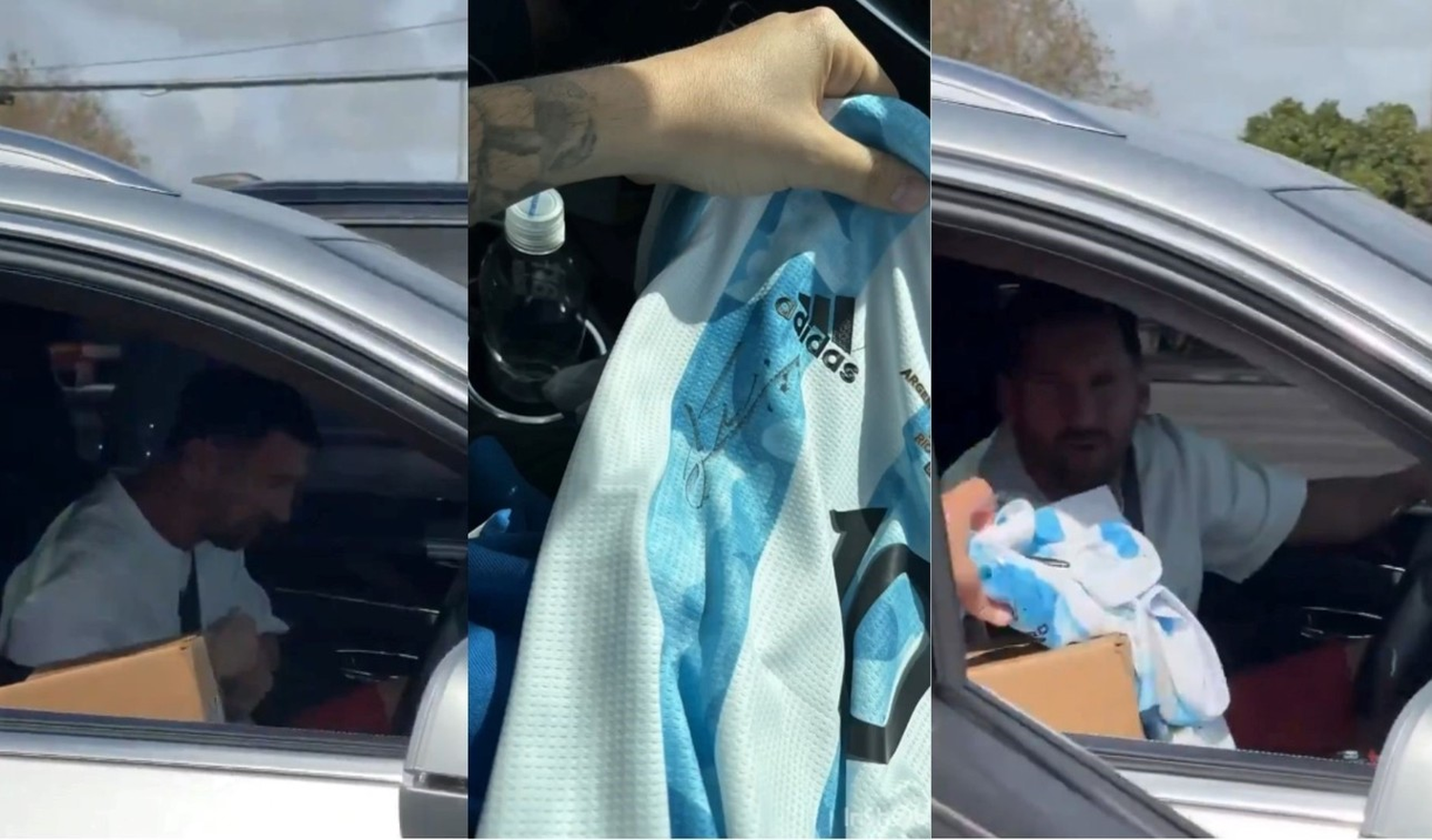 El enorme gesto de Messi con un hincha en plena calle