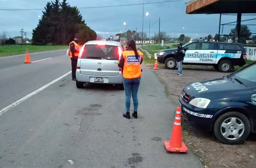Controles de la Policía Federal en la zona