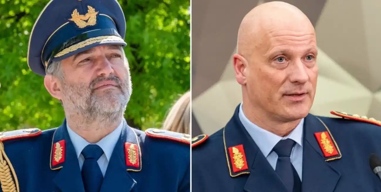 El jefe del Departamento de Operaciones y ejercicios del Mando de la Fuerza Aérea alemana, Frank Gräfe, y el inspector general de la misma Fuerza Aérea, Ingo Gerhartz: dos de los participantes en la conferencia. Foto: DPA